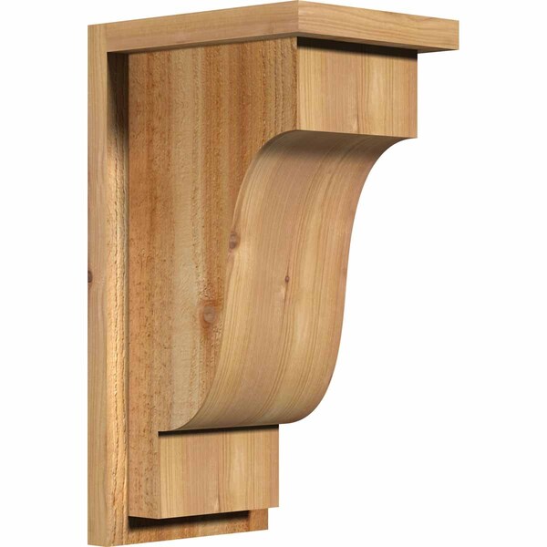 Ekena Millwork Newport Rough Sawn Corbel w/Backplate, Western Red Cedar, 8"W x 10"D x 18"H COR08X10X18NEW01RWR - main